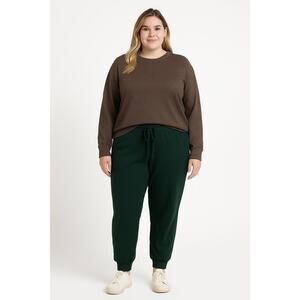 Sonoma Women's Dark Green Pull-On Jogger Pants with Pockets - Size 2X NWT